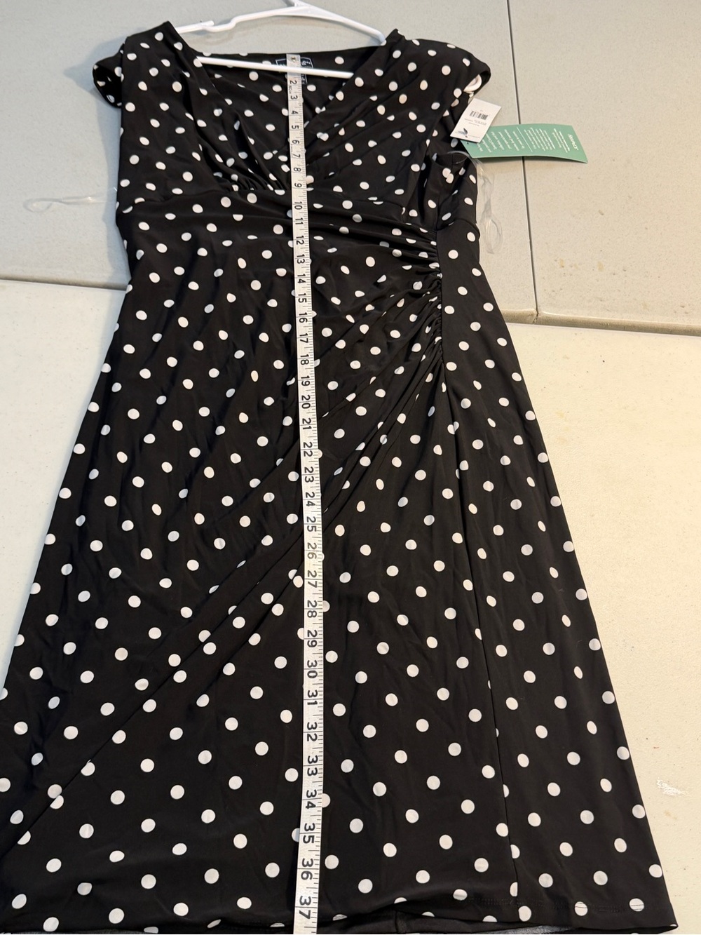 American Living Black Polka Dot Wrap-Style Dress - Classic Women's Dress 12 NWT - Picture 6 of 7